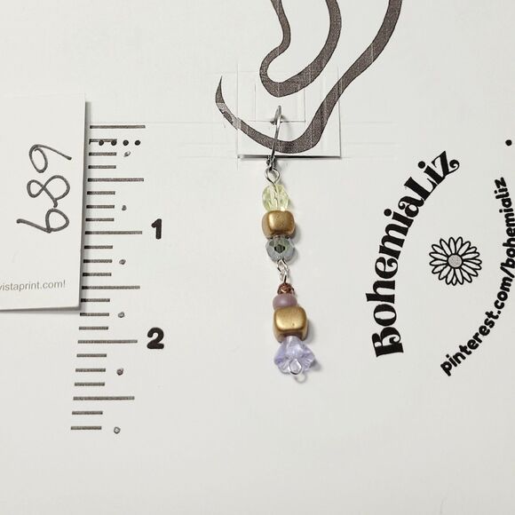 NEW BOHEMIALIZ earrings 689iris#mfs Czech flower dangle earrings fairy earrings - Picture 5 of 5